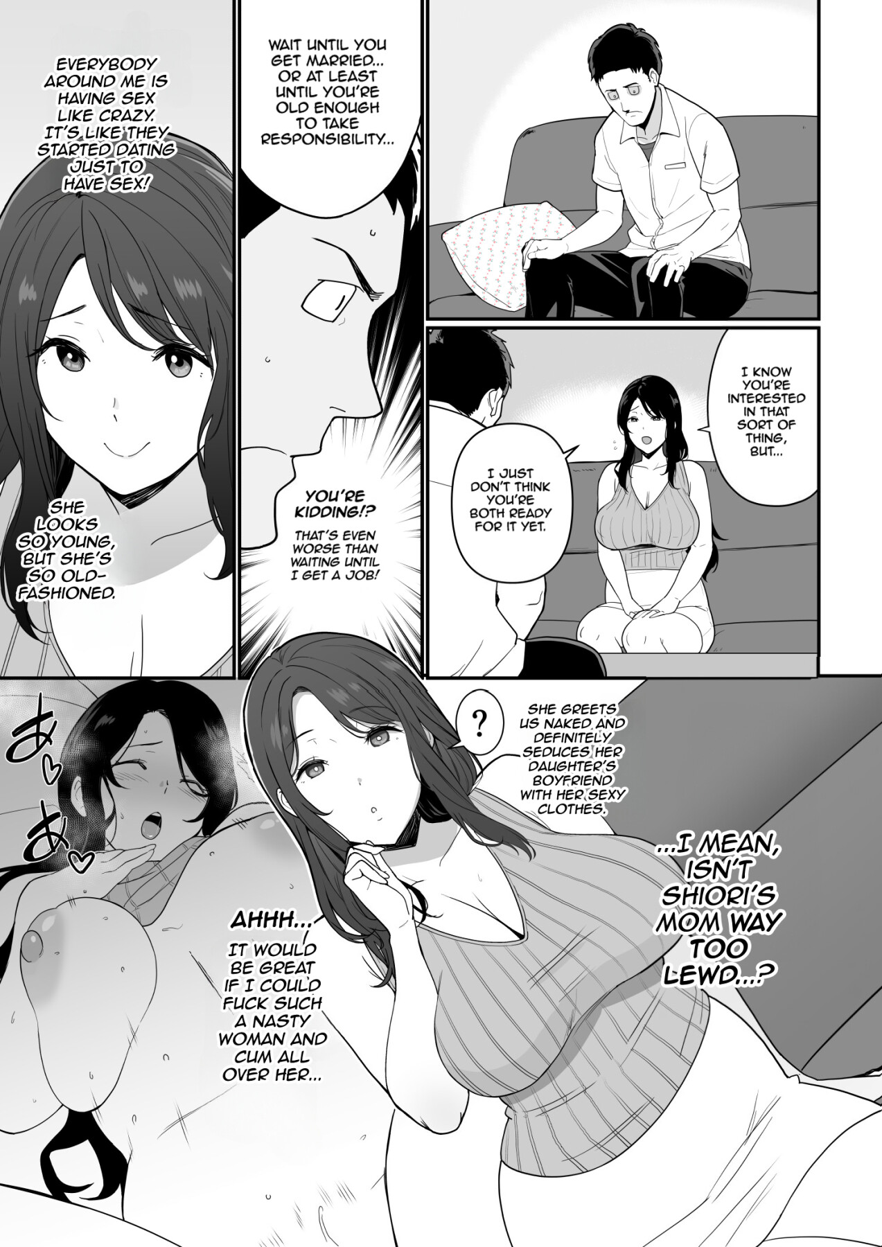 Hentai Manga Comic-My Girlfriend's Mom is too Lewd, so I couldn't Hold Back.-Read-6